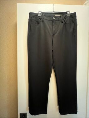 NYDJ Classic Black Straight-Leg Pants Size 12